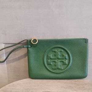 Tory Burch Forest Green Wristlet
